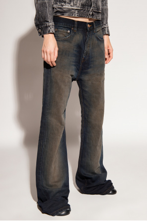 Flared jeans Balenciaga - Raf Simons logo patch straight-leg